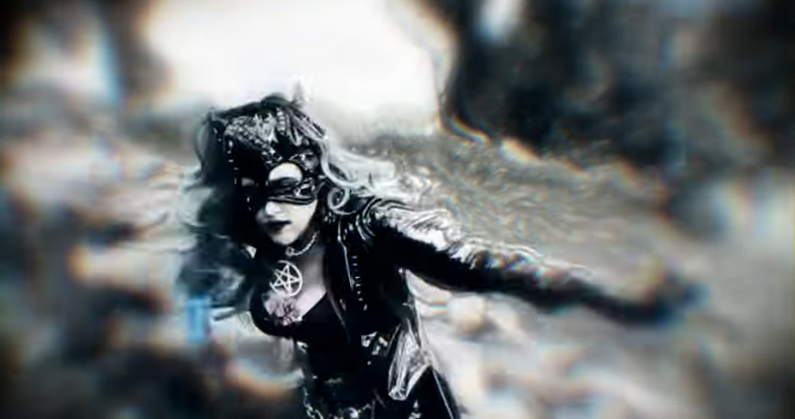 Screenshot of Margot Day of Metamorph, from video for her song "Woo Woo."