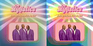 album cover art for the new stylistics LP, falling in love my my girl